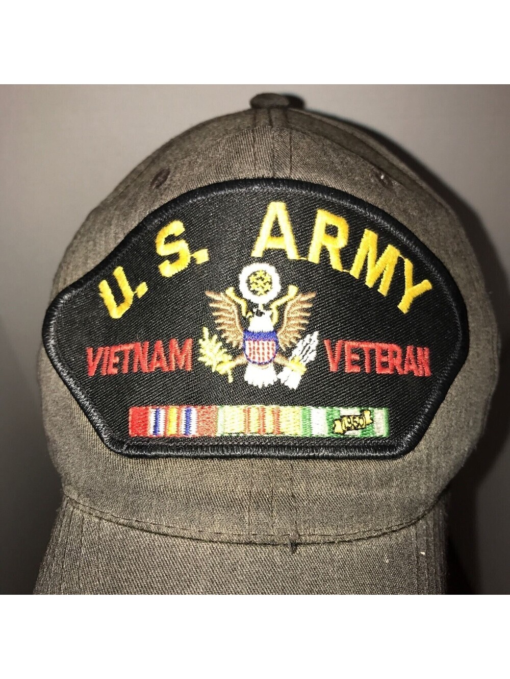 VINTAGE U.S. Army Vietnam Veteran 1960 Patch Hat Nissin Strapback Cap